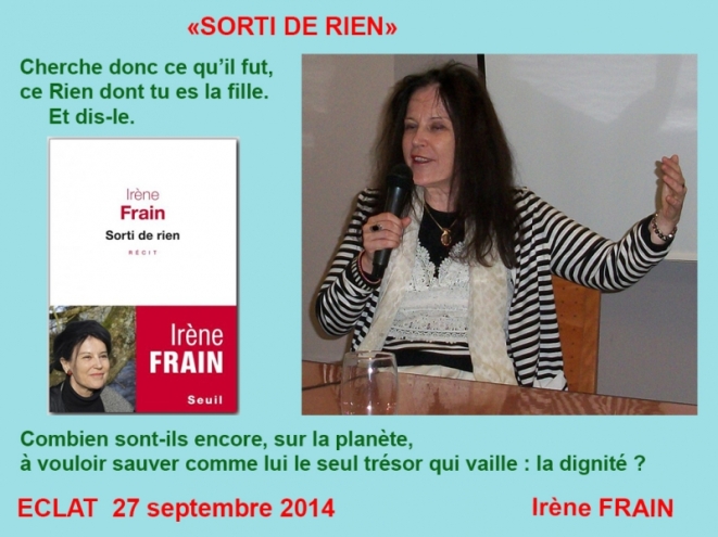 Irène FRAIN à ECLAT