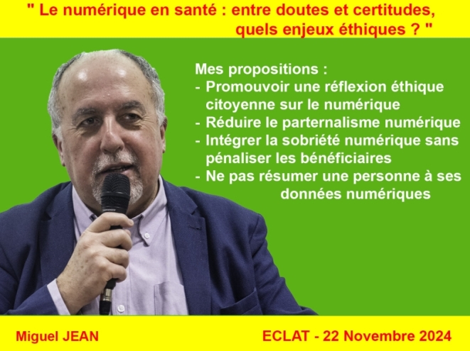 Miguel Jean Conférence Santé et Numérique